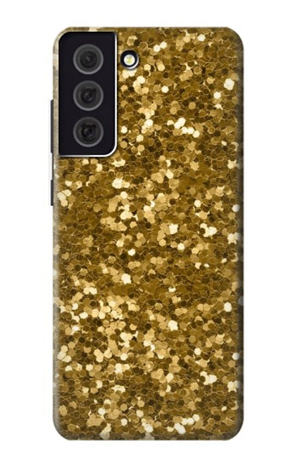 W3388 Gold Glitter Graphic Print Hard Case and Leather Flip Case For Samsung Galaxy S21 FE 5G