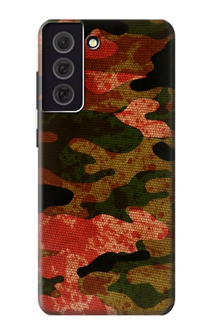 W3393 Camouflage Blood Splatter Hard Case and Leather Flip Case For Samsung Galaxy S21 FE 5G