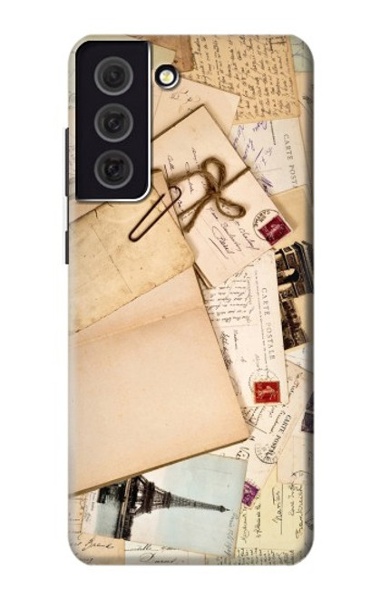 W3397 Postcards Memories Hard Case and Leather Flip Case For Samsung Galaxy S21 FE 5G