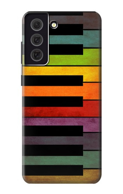 W3451 Colorful Piano Hard Case and Leather Flip Case For Samsung Galaxy S21 FE 5G