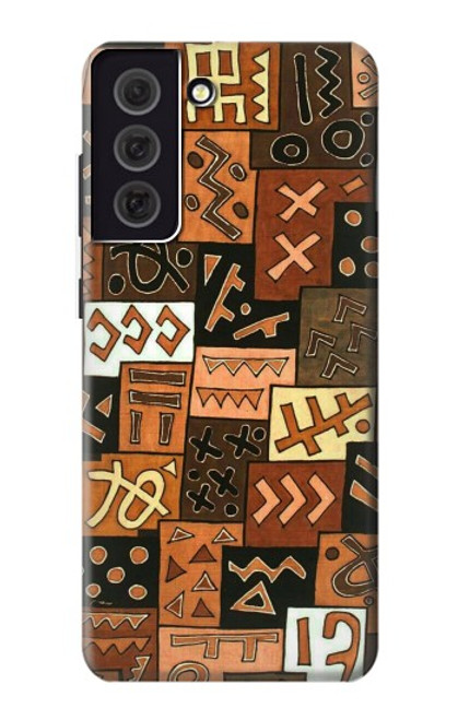 W3460 Mali Art Pattern Hard Case and Leather Flip Case For Samsung Galaxy S21 FE 5G