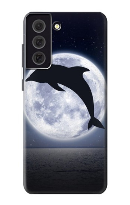 W3510 Dolphin Moon Night Hard Case and Leather Flip Case For Samsung Galaxy S21 FE 5G