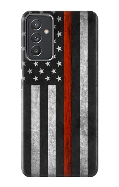 W3472 Firefighter Thin Red Line Flag Hard Case and Leather Flip Case For Samsung Galaxy Quantum 2