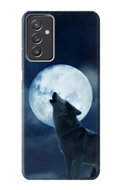 W3693 Grim White Wolf Full Moon Hard Case and Leather Flip Case For Samsung Galaxy Quantum 2