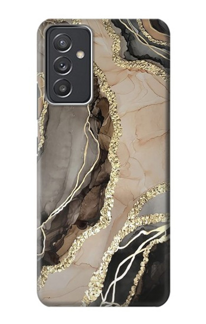 W3700 Marble Gold Graphic Printed Hard Case and Leather Flip Case For Samsung Galaxy Quantum 2