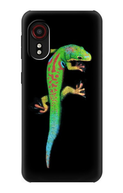 W0125 Green Madagascan Gecko Hard Case and Leather Flip Case For Samsung Galaxy Xcover 5