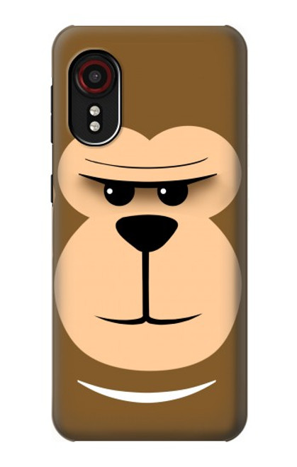 W2721 Cute Grumpy Monkey Cartoon Hard Case and Leather Flip Case For Samsung Galaxy Xcover 5