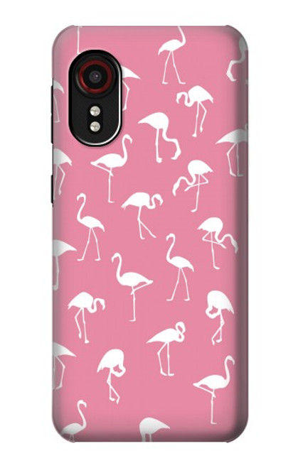 W2858 Pink Flamingo Pattern Hard Case and Leather Flip Case For Samsung Galaxy Xcover 5