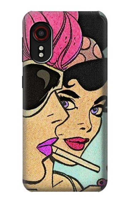 W3171 Girls Pop Art Hard Case and Leather Flip Case For Samsung Galaxy Xcover 5