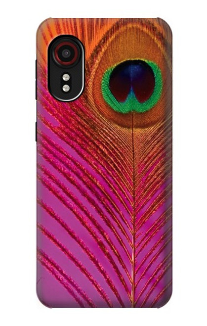 W3201 Pink Peacock Feather Hard Case and Leather Flip Case For Samsung Galaxy Xcover 5