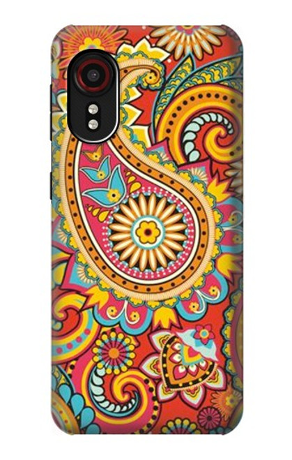 W3402 Floral Paisley Pattern Seamless Hard Case and Leather Flip Case For Samsung Galaxy Xcover 5