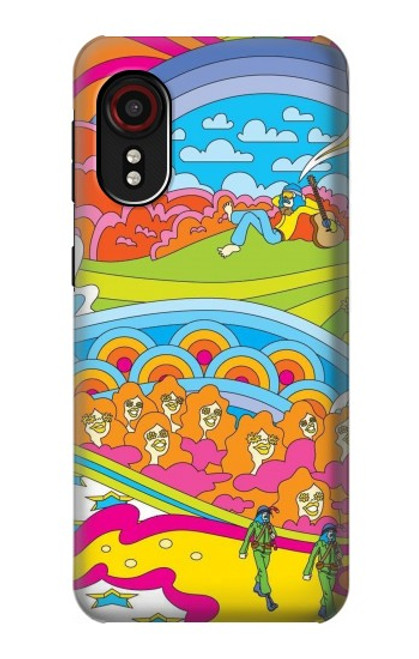 W3407 Hippie Art Hard Case and Leather Flip Case For Samsung Galaxy Xcover 5