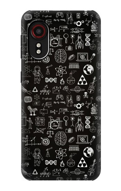 W3426 Blackboard Science Hard Case and Leather Flip Case For Samsung Galaxy Xcover 5