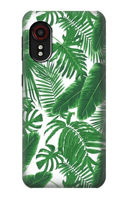 W3457 Paper Palm Monstera Hard Case and Leather Flip Case For Samsung Galaxy Xcover 5