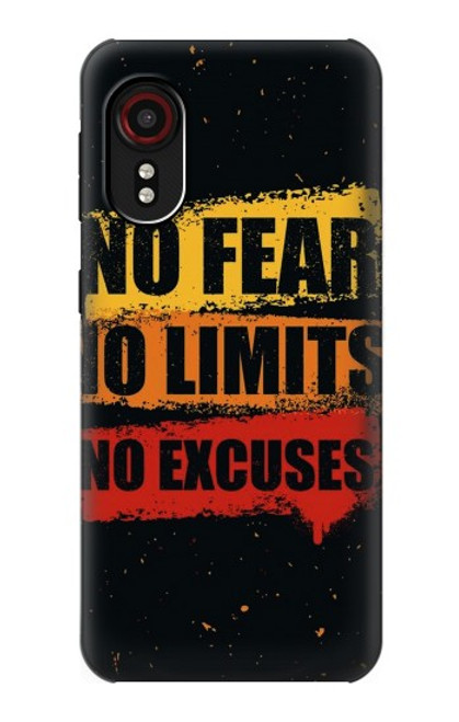 W3492 No Fear Limits Excuses Hard Case and Leather Flip Case For Samsung Galaxy Xcover 5