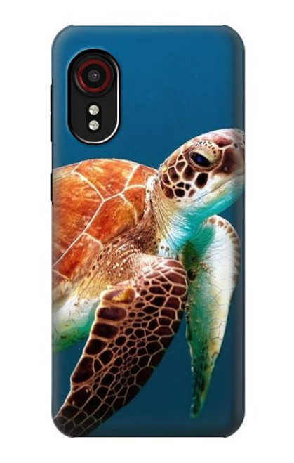 W3497 Green Sea Turtle Hard Case and Leather Flip Case For Samsung Galaxy Xcover 5