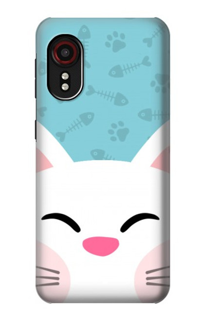 W3542 Cute Cat Cartoon Hard Case and Leather Flip Case For Samsung Galaxy Xcover 5