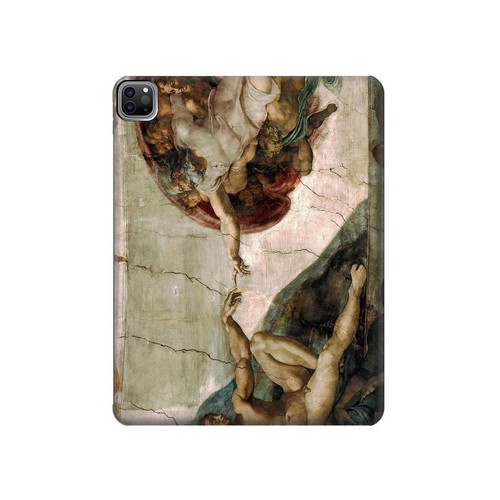 W0179 Michelangelo Creation of Adam Tablet Hard Case For iPad Pro 12.9 (2022, 2021, 2020, 2018), Air 13 (2024)