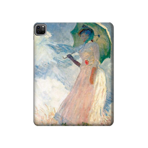 W0998 Claude Monet Woman with a Parasol Tablet Hard Case For iPad Pro 12.9 (2022, 2021, 2020, 2018), Air 13 (2024)