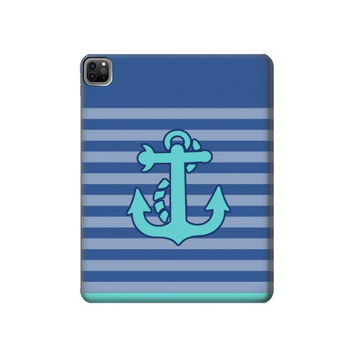 W2081 Nautical Anchor Tablet Hard Case For iPad Pro 12.9 (2022, 2021, 2020, 2018), Air 13 (2024)