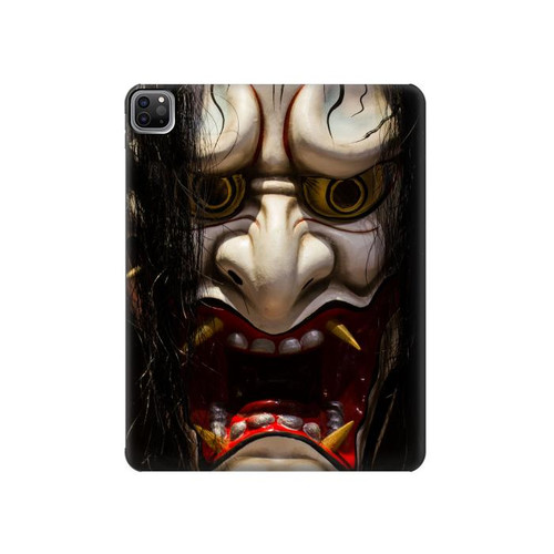 W2112 Hannya Demon Mask Tablet Hard Case For iPad Pro 12.9 (2022, 2021, 2020, 2018), Air 13 (2024)