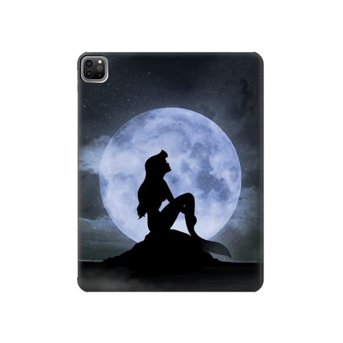 W2668 Mermaid Silhouette Moon Night Tablet Hard Case For iPad Pro 12.9 (2022, 2021, 2020, 2018), Air 13 (2024)