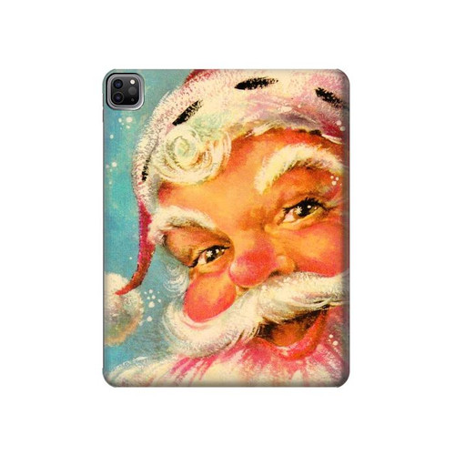 W2840 Christmas Vintage Santa Tablet Hard Case For iPad Pro 12.9 (2022, 2021, 2020, 2018), Air 13 (2024)