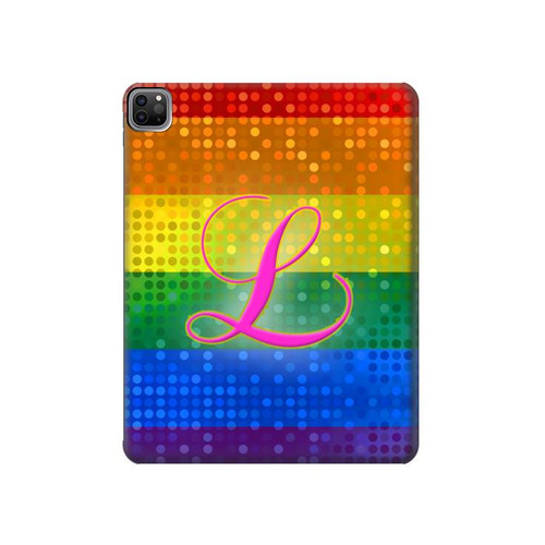 W2900 Rainbow LGBT Lesbian Pride Flag Tablet Hard Case For iPad Pro 12.9 (2022, 2021, 2020, 2018), Air 13 (2024)