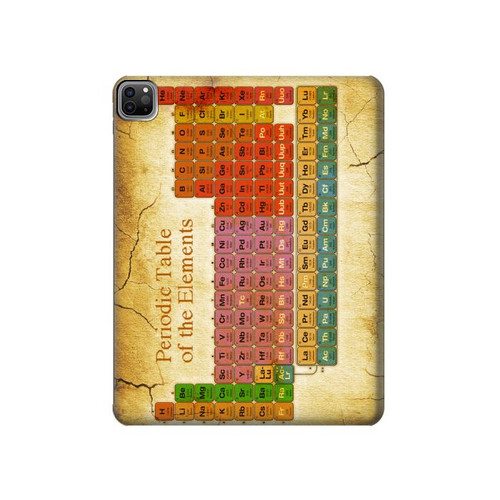 W2934 Vintage Periodic Table of Elements Tablet Hard Case For iPad Pro 12.9 (2022, 2021, 2020, 2018), Air 13 (2024)