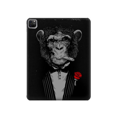 W3167 Funny Monkey God Father Tablet Hard Case For iPad Pro 12.9 (2022, 2021, 2020, 2018), Air 13 (2024)