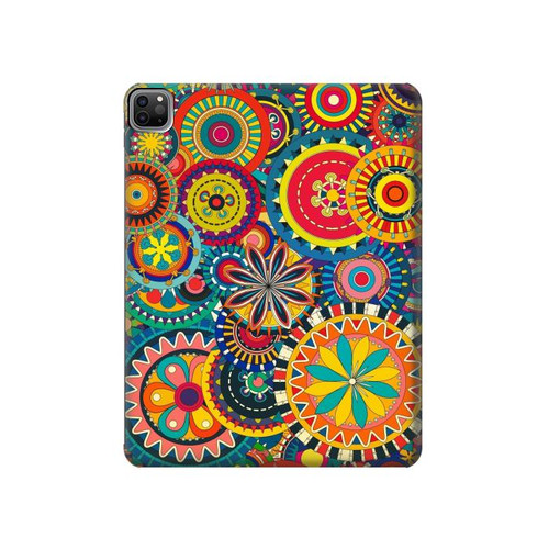 W3272 Colorful Pattern Tablet Hard Case For iPad Pro 12.9 (2022, 2021, 2020, 2018), Air 13 (2024)