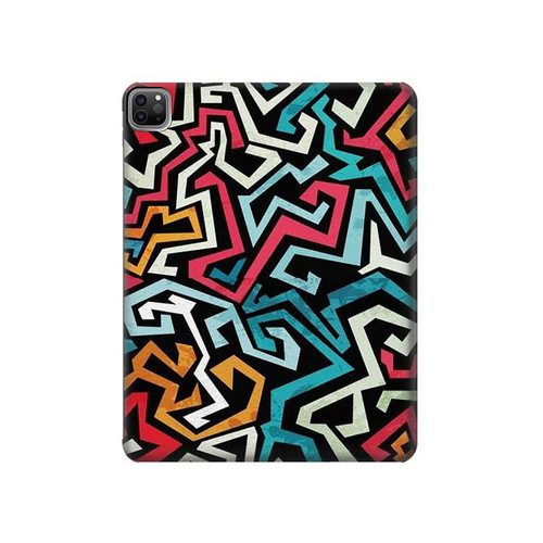 W3712 Pop Art Pattern Tablet Hard Case For iPad Pro 12.9 (2022, 2021, 2020, 2018), Air 13 (2024)