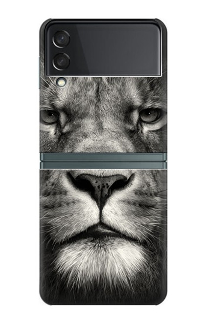 W1352 Lion Face Hard Case For Samsung Galaxy Z Flip 3 5G