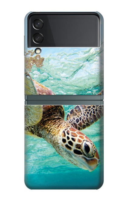 W1377 Ocean Sea Turtle Hard Case For Samsung Galaxy Z Flip 3 5G