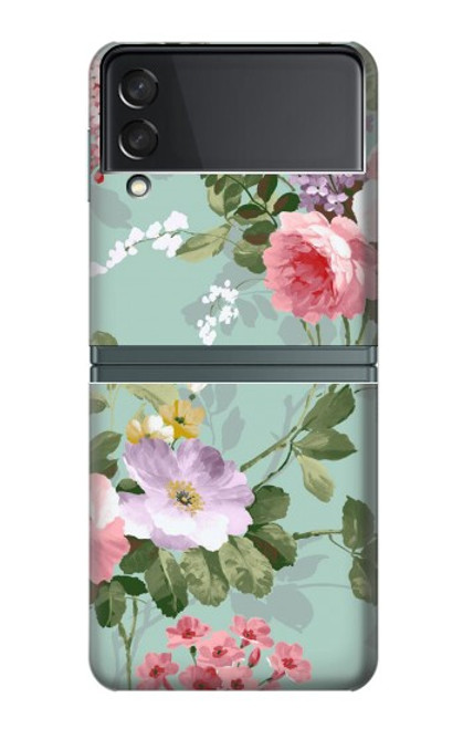 W2178 Flower Floral Art Painting Hard Case For Samsung Galaxy Z Flip 3 5G