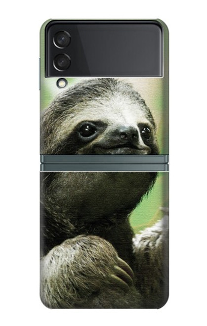 W2708 Smiling Sloth Hard Case For Samsung Galaxy Z Flip 3 5G