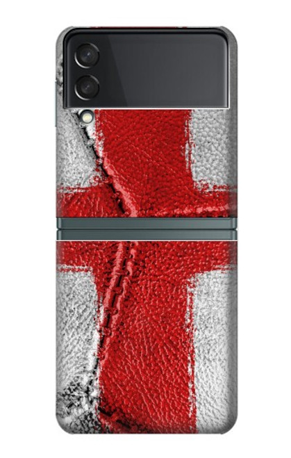 W3316 England Flag Vintage Football Graphic Hard Case For Samsung Galaxy Z Flip 3 5G