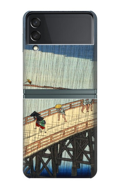 W3347 Utagawa Hiroshige Sudden shower Hard Case For Samsung Galaxy Z Flip 3 5G