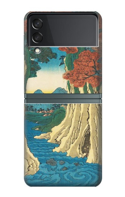 W3348 Utagawa Hiroshige The Monkey Bridge Hard Case For Samsung Galaxy Z Flip 3 5G