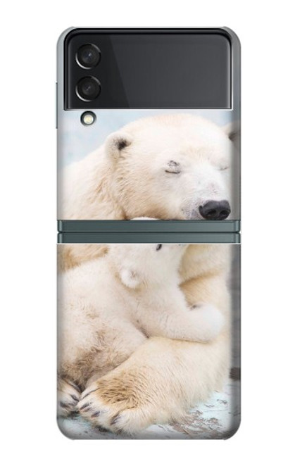 W3373 Polar Bear Hug Family Hard Case For Samsung Galaxy Z Flip 3 5G