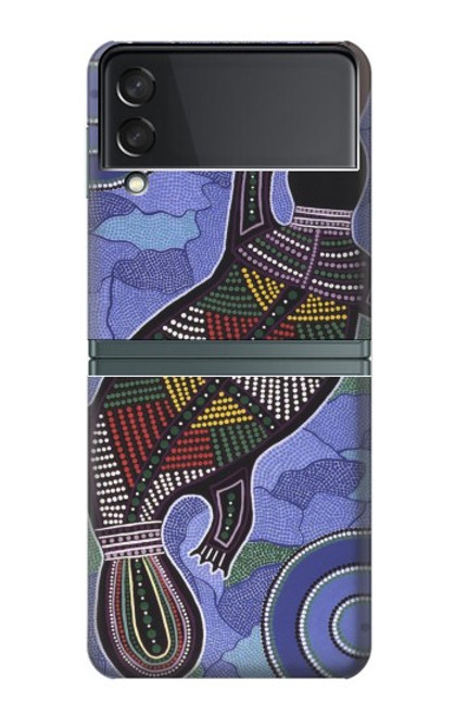 W3387 Platypus Australian Aboriginal Art Hard Case For Samsung Galaxy Z Flip 3 5G