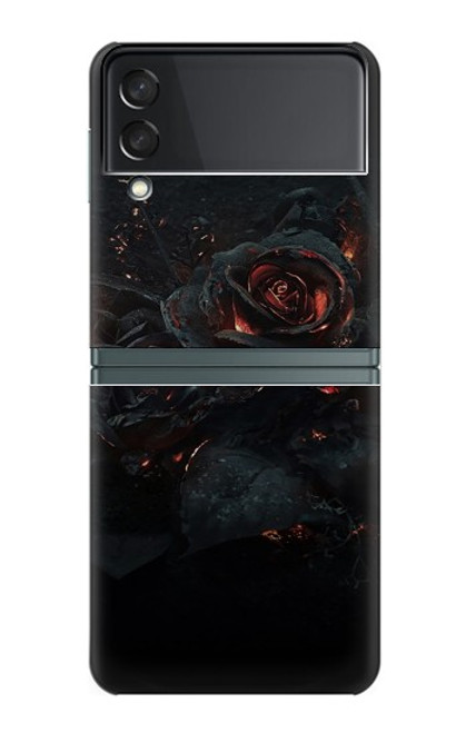 W3672 Burned Rose Hard Case For Samsung Galaxy Z Flip 3 5G