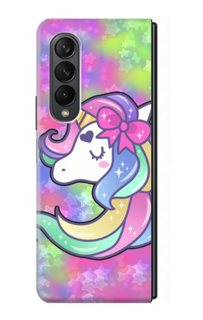 W3264 Pastel Unicorn Hard Case For Samsung Galaxy Z Fold 3 5G