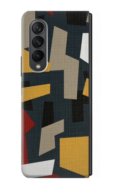 W3386 Abstract Fabric Texture Hard Case For Samsung Galaxy Z Fold 3 5G