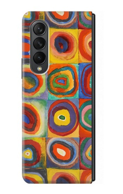 W3409 Squares Concentric Circles Hard Case For Samsung Galaxy Z Fold 3 5G