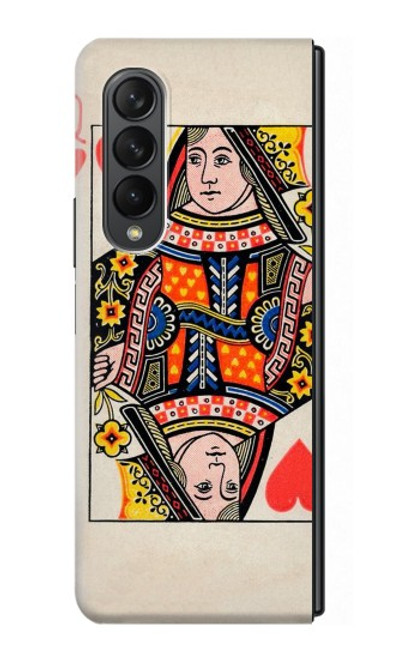 W3429 Queen Hearts Card Hard Case For Samsung Galaxy Z Fold 3 5G