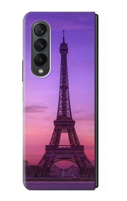 W3447 Eiffel Paris Sunset Hard Case For Samsung Galaxy Z Fold 3 5G