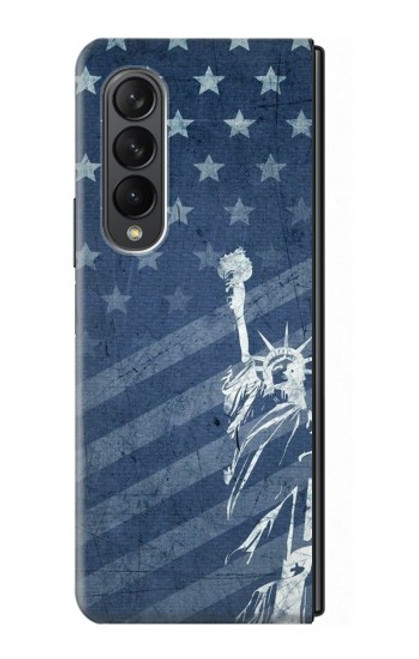 W3450 US Flag Liberty Statue Hard Case For Samsung Galaxy Z Fold 3 5G