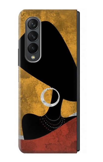 W3453 African Queen Nefertiti Silhouette Hard Case For Samsung Galaxy Z Fold 3 5G