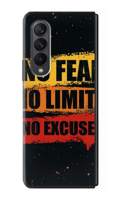 W3492 No Fear Limits Excuses Hard Case For Samsung Galaxy Z Fold 3 5G